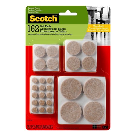 SCOTCH Felt Self Adhesive Protective Pad Beige Round SP845-NA